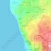 Mapa topográfico Reparto Aguiar, altitud, relieve