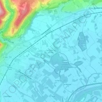 Mapa topográfico Saint-Jean de Chépy, altitud, relieve