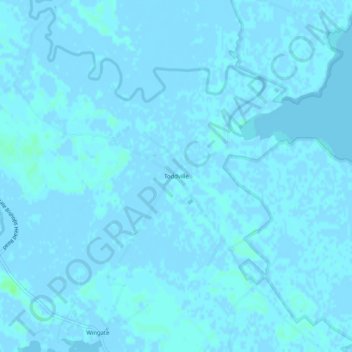 Mapa topográfico Toddville, altitud, relieve