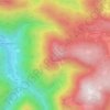 Mapa topográfico Goganz, altitud, relieve