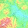Mapa topográfico Kjustendil, altitud, relieve