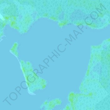 Mapa topográfico First Bay, altitud, relieve