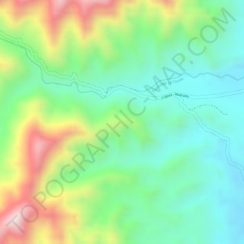 Mapa topográfico Boqueron, altitud, relieve