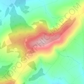 Mapa topográfico Tooreen, altitud, relieve