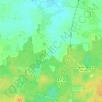 Mapa topográfico La Rive du Bois, altitud, relieve