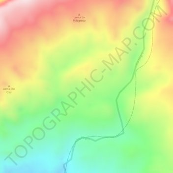 Mapa topográfico La Soledad, altitud, relieve