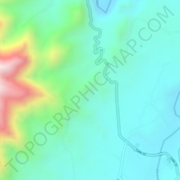 Mapa topográfico Versalles, altitud, relieve