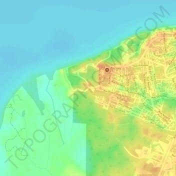 Mapa topográfico Mamirauá, altitud, relieve