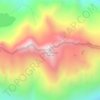 Mapa topográfico Glory Mountain, altitud, relieve