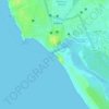 Mapa topográfico Dwarka Beach, altitud, relieve