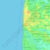 Mapa topográfico Blackpool, altitud, relieve