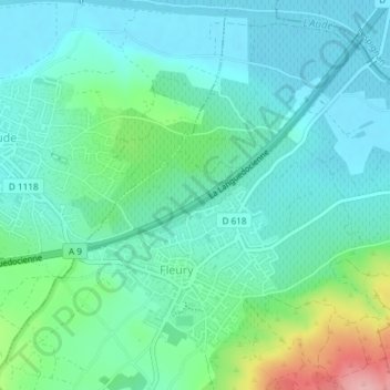 Mapa topográfico Mario, altitud, relieve