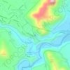 Mapa topográfico 'Opaeka'a Falls, altitud, relieve