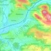 Mapa topográfico Einberg, altitud, relieve