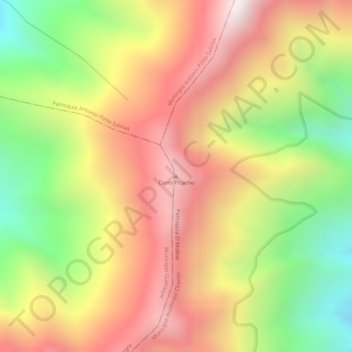 Mapa topográfico Cerro Picacho, altitud, relieve