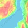 Mapa topográfico Wauna, altitud, relieve