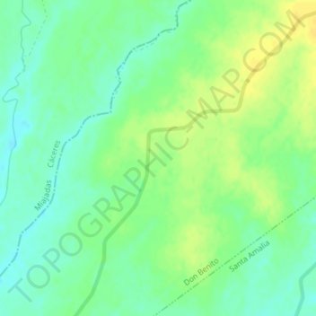 Mapa topográfico Zaldivar, altitud, relieve