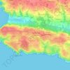 Mapa topográfico Kerguidy Izellañ, altitud, relieve