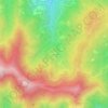 Mapa topográfico Ciastralet, altitud, relieve