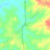 Mapa topográfico Kamandou, altitud, relieve