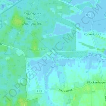 Mapa topográfico Neuheide, altitud, relieve