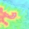 Mapa topográfico Cerro Santa Ana, altitud, relieve