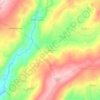 Mapa topográfico Cavaca, altitud, relieve