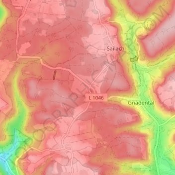 Mapa topográfico Forsthaus, altitud, relieve