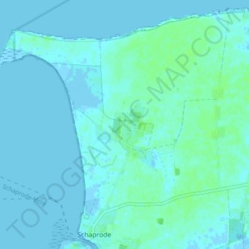 Mapa topográfico Poggenhof, altitud, relieve