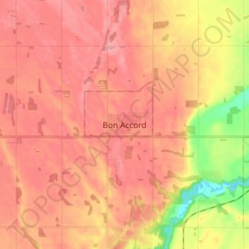 Mapa topográfico Bon Accord, altitud, relieve