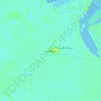 Mapa topográfico Abu Al Abyad, altitud, relieve