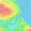 Mapa topográfico North Shields, altitud, relieve