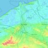 Mapa topográfico Bruges, altitud, relieve