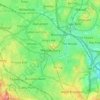 Mapa topográfico Wednesbury, altitud, relieve