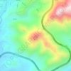 Mapa topográfico Cerro de los Cielos, altitud, relieve