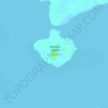 Mapa topográfico Maliwaliw, altitud, relieve