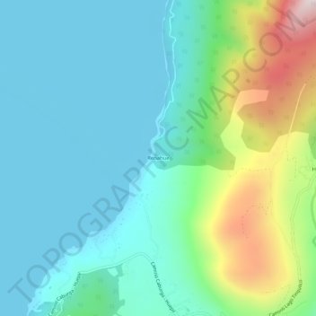 Mapa topográfico Renahue, altitud, relieve