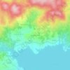 Mapa topográfico Antigo de Viade, altitud, relieve