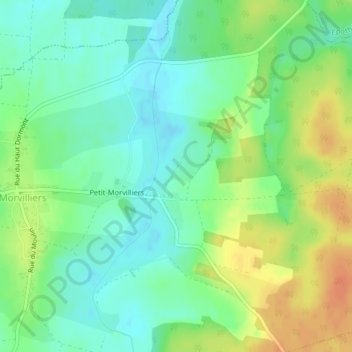 Mapa topográfico La Force, altitud, relieve
