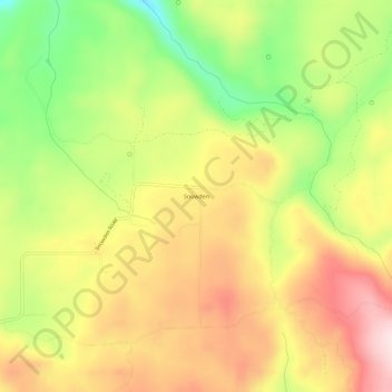 Mapa topográfico Snowden, altitud, relieve