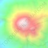 Mapa topográfico Tajumulco, altitud, relieve