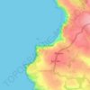 Mapa topográfico Sennen Cove, altitud, relieve