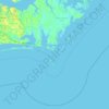 Mapa topográfico Morgan Island, altitud, relieve