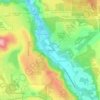 Mapa topográfico Rainbow Bend, altitud, relieve