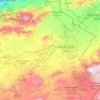 Mapa topográfico Oujda-Angad, altitud, relieve