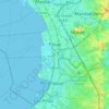 Mapa topográfico Pasay, altitud, relieve
