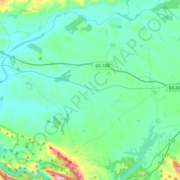 Mapa topográfico Toril, altitud, relieve