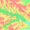 Mapa topográfico Lake Red Rock, altitud, relieve