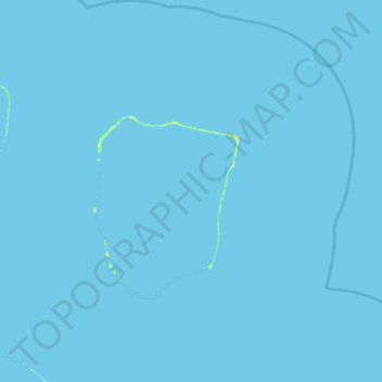 Mapa topográfico Apataki, altitud, relieve