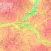 Mapa topográfico Woiwodschaft Kujawien-Pommern, altitud, relieve